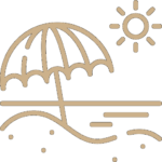 Notre-métier Icône représentant un environnement agréable, la plage.